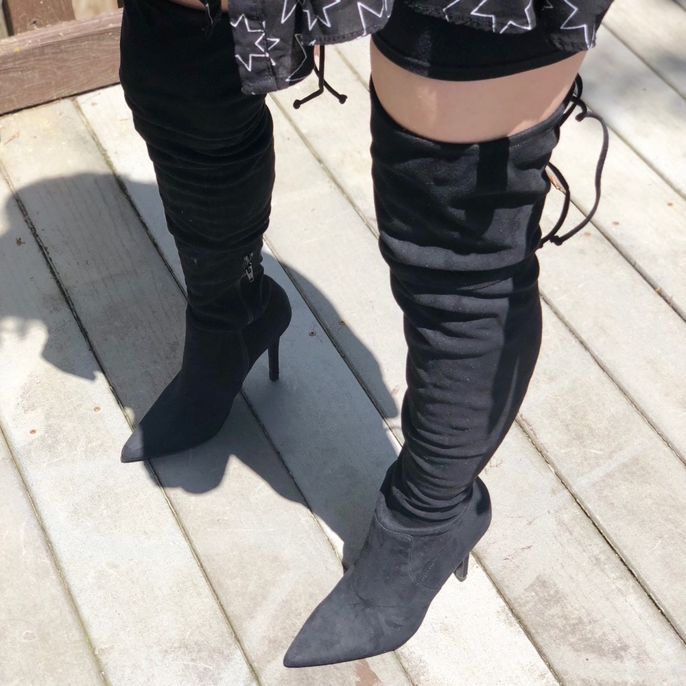 Heeled over the knee boots